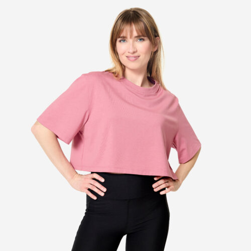 Női fitnesz crop top póló Domyos