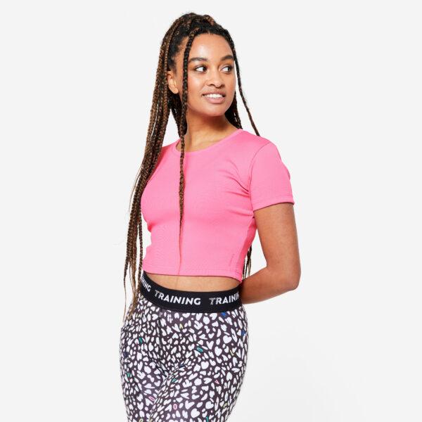 Női fitnesz crop top póló