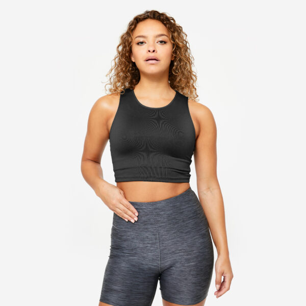 Női fitnesz crop top ujjatlan felső Domyos