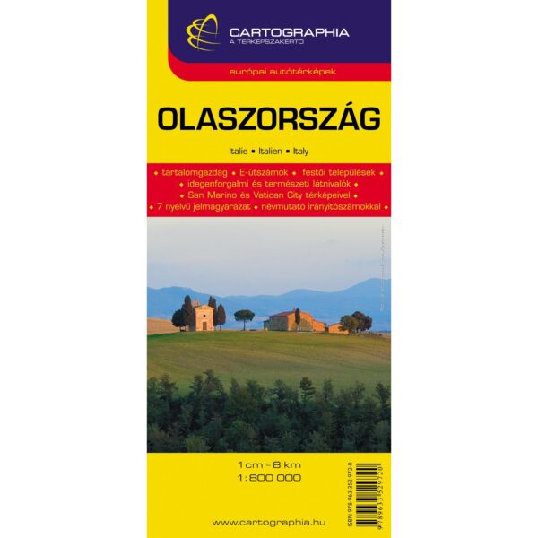 Olaszország autótérkép Cartographia